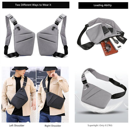 StealthSlim Secure Sling: Ultra-Thin Mini Crossbody Chest Bag