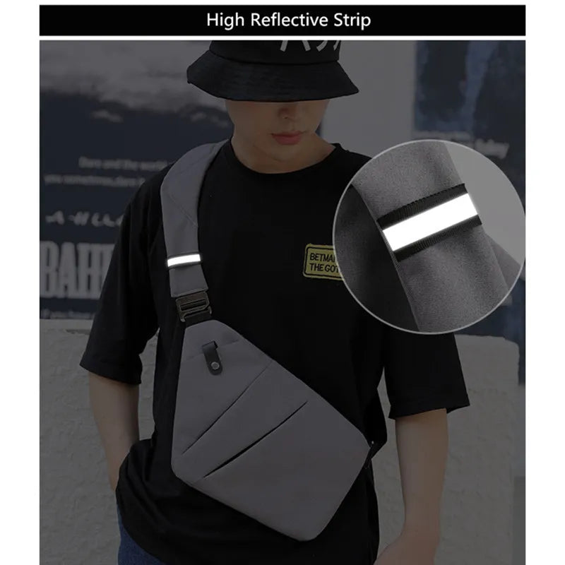 StealthSlim Secure Sling: Ultra-Thin Mini Crossbody Chest Bag